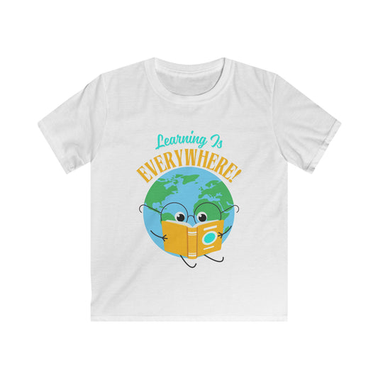 Leaning is Everywhere, Fun Educational T-Shirt, Gift for Young Explorers, School Spirit Shirt, Kids' Birthday Gift