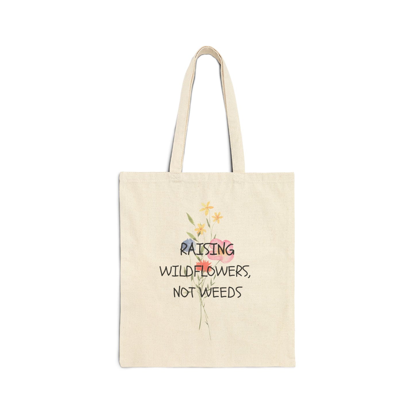 Raising Wildflowers Tote Bag | Eco-Friendly Cotton Bag, Gardening Gift, Boho Style, Floral Tote, Sustainable Shopping Bag